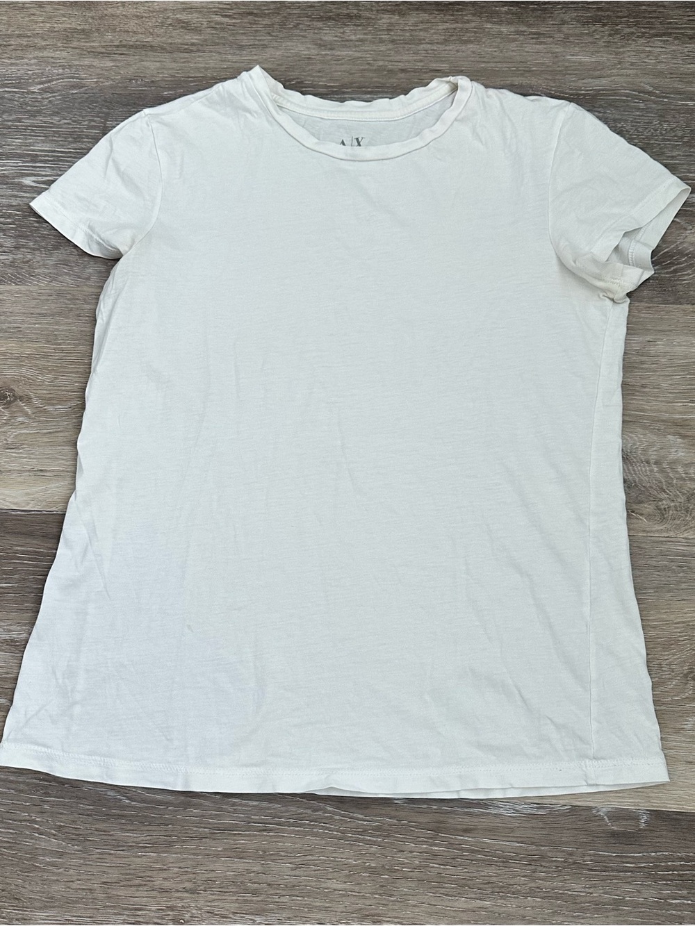 Armani Exchange Women's White Crewneck Short Sleeve Tee S